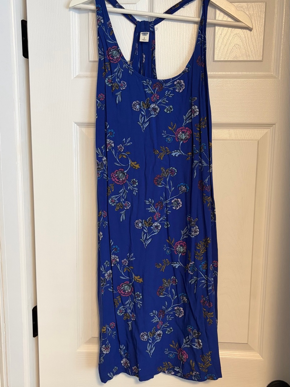 Old Navy Royal Blue Floral Tank Dress